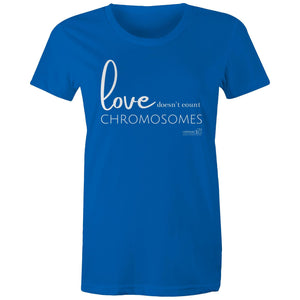 Love doesn't count chromosomes by SRP - AS Colour - Women's Maple Tee