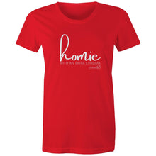 Load image into Gallery viewer, Homie with an extra chromie by SRP -  AS Colour - Women&#39;s Maple Tee