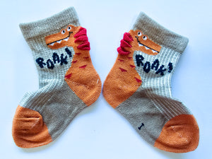BABY ROAR SOCKS Dino WDSD Rock Your Socks Assorted Designs RYSS