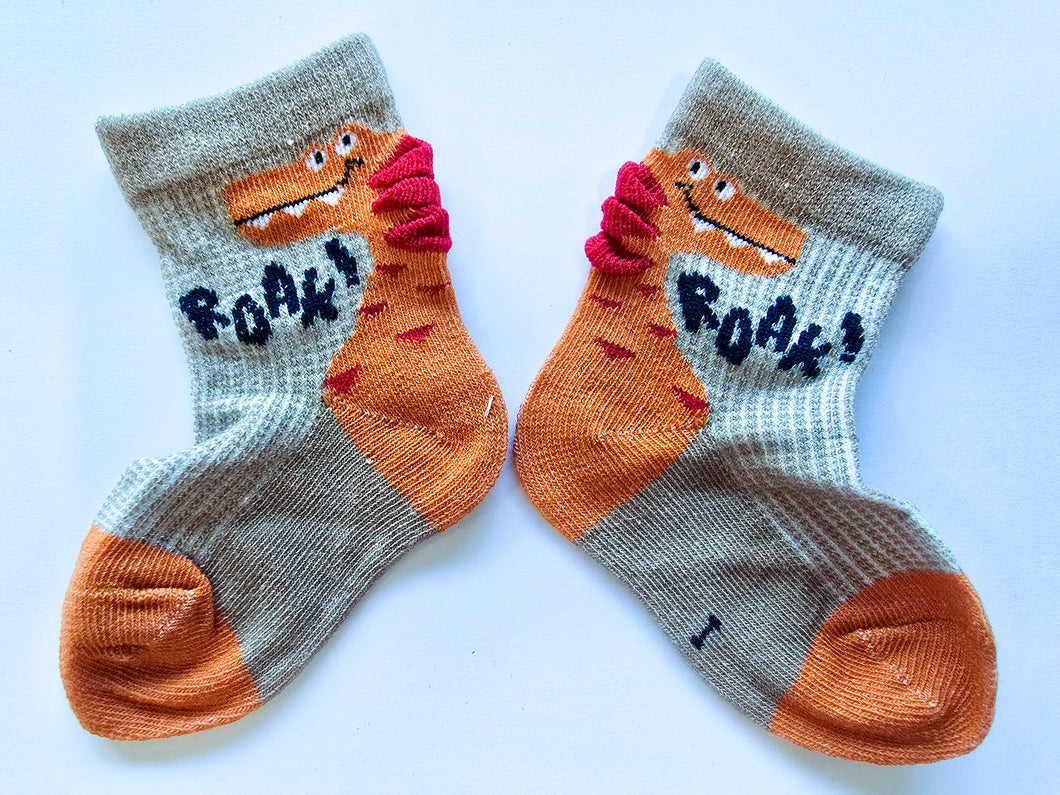 BABY ROAR SOCKS Dino WDSD Rock Your Socks Assorted Designs RYSS