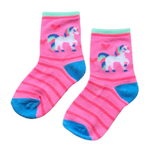 Load image into Gallery viewer, 2-3 years 2026 ASSORTED Rainbow, Unicorn SOCKS WDSD Rock Your Socks  RYSS