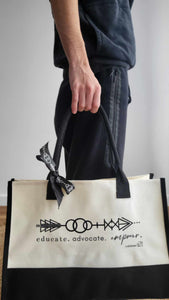 PRE ORDER - Large Canvas Tote Bag with Alexis Schnitger Arrow