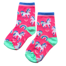 Load image into Gallery viewer, 2-3 years 2026 ASSORTED Rainbow, Unicorn SOCKS WDSD Rock Your Socks  RYSS