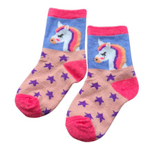 Load image into Gallery viewer, 2-3 years 2026 ASSORTED Rainbow, Unicorn SOCKS WDSD Rock Your Socks  RYSS