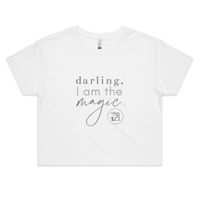 Load image into Gallery viewer, Darling, I am the magic Darling, I am the magic  by Alexis Schnitger - AS Colour - Women&#39;s Crop Tee