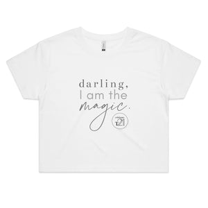 Darling, I am the magic Darling, I am the magic  by Alexis Schnitger - AS Colour - Women's Crop Tee