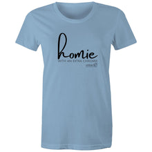 Load image into Gallery viewer, Homie with an extra chromie by SRP -  AS Colour - Women&#39;s Maple Tee