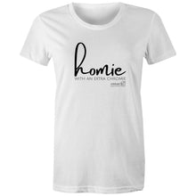 Load image into Gallery viewer, Homie with an extra chromie by SRP -  AS Colour - Women&#39;s Maple Tee