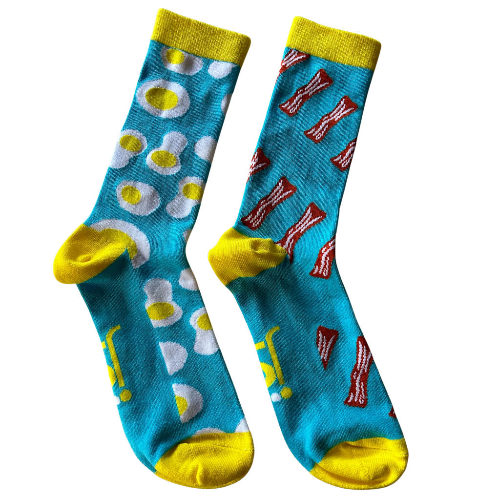 Bacon and Eggs WDSD Rock Your Socks Assorted Sizes RYSS
