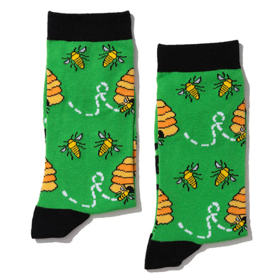 Bees On Green WDSD Rock Your Socks Assorted Sizes RYSS