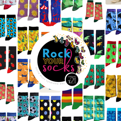 COLES sock purchases from fundraiser boxes Celebrate T21 RYSS