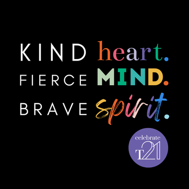 KIDS & YOUTH ASSORTED Kind Heart. Fierce Mind. Brave Spirit. - Black or White Kaleidoscope Range