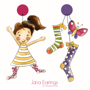 COMING SOON! Jana's Brightly Coloured Socks Earings