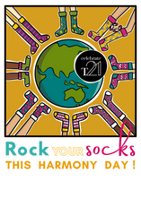 Load image into Gallery viewer, WDSD Harmony Day and Rock Your Socks  - WOMENS Classic Minus Tee [-5cm]