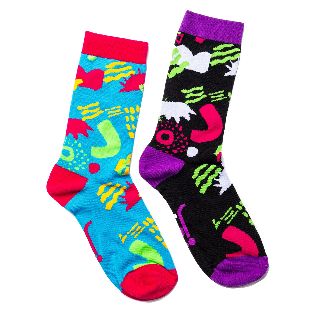Odd Socks Blue and Black WDSD Rock Your Socks Assorted Sizes RYSS