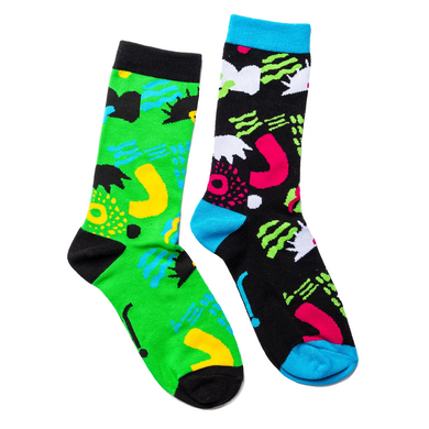 Odd Socks Green and Black WDSD Rock Your Socks Assorted Sizes