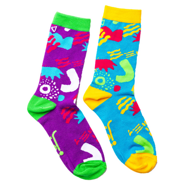 Odd Socks Blue and Purple WDSD Rock Your Socks Assorted Sizes