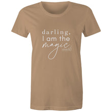 Load image into Gallery viewer, Darling, I am the magic Darling, I am the magic  by Alexis Schnitger -  AS Colour - Women&#39;s Maple Tee