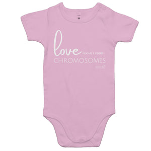 Love doesn't count chromosomes by SRP -  AS Colour Mini Me - Baby Onesie Romper