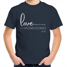 Load image into Gallery viewer, Love doesn&#39;t count chromosomes by SRP - AS Colour Kids Youth T-Shirt