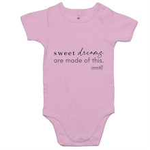 Load image into Gallery viewer, Sweet dreams are made of this. by Alexis Schnitger - AS Colour Mini Me - Baby Onesie Romper
