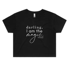 Load image into Gallery viewer, Darling, I am the magic Darling, I am the magic  by Alexis Schnitger - AS Colour - Women&#39;s Crop Tee