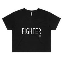 Load image into Gallery viewer, FIGHTER Word Collection –  AS Colour - Women&#39;s Crop Tee