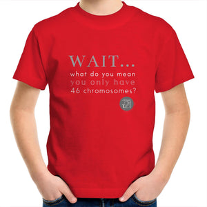 Wait... What do you mean you only have 47 chromosomes? - Alexis Schnitger Design -  AS Colour Kids Youth Crew T-Shirt