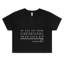 Load image into Gallery viewer, ‘My Kid’ in Black or White - AS Colour - Womens Crop Tee