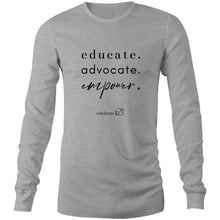 Load image into Gallery viewer, Educate Advocate Empower OCT21 - AS Colour Base - Mens Long Sleeve T-Shirt
