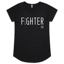 Load image into Gallery viewer, FIGHTER Word Collection –  AS Colour Mali - Womens Scoop Neck T-Shirt