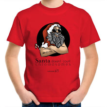 Load image into Gallery viewer, Christmas - ‘Santa Doesn’t Count Chromosomes’ AS Colour Kids Youth Crew T-Shirt