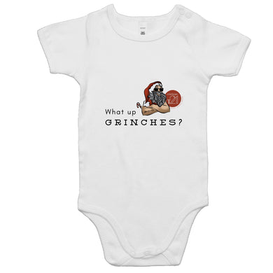 What Up Grinches? Alexis Schnitger Design 2022 -  AS Colour Mini Me - Baby Onesie Romper
