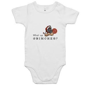 What Up Grinches? Alexis Schnitger Design 2022 -  AS Colour Mini Me - Baby Onesie Romper