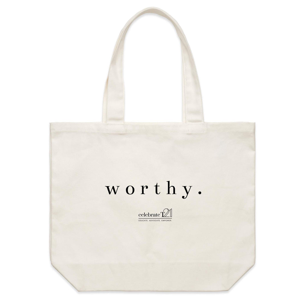 Worthy OCT21 - AS Colour - Shoulder Canvas Tote Bag