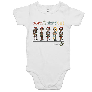 Christmas - ‘Born To Stand Out’ – Boy  AS Colour Mini Me - Baby Onesie Romper