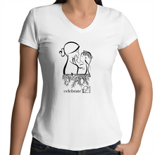 Load image into Gallery viewer, ‘Mother &amp; Daughter’ in Black or White - AS Colour Bevel - Womens V-Neck T-Shirt