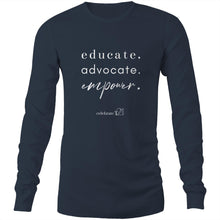 Load image into Gallery viewer, Educate Advocate Empower OCT21 - AS Colour Base - Mens Long Sleeve T-Shirt