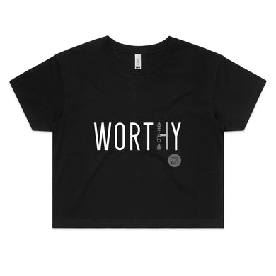 WORTHY Word Collection – AS Colour - Women's Crop Tee