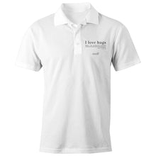Load image into Gallery viewer, I Love Hugs *Warning Explicit Language - AS Colour Chad - S/S Polo Shirt