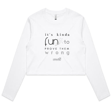 It’s Kinda Fun OCT21 -  AS Colour - Women's Long Sleeve Crop Tee