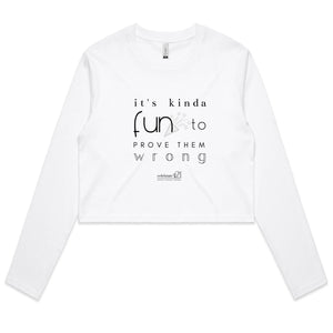 It’s Kinda Fun OCT21 -  AS Colour - Women's Long Sleeve Crop Tee