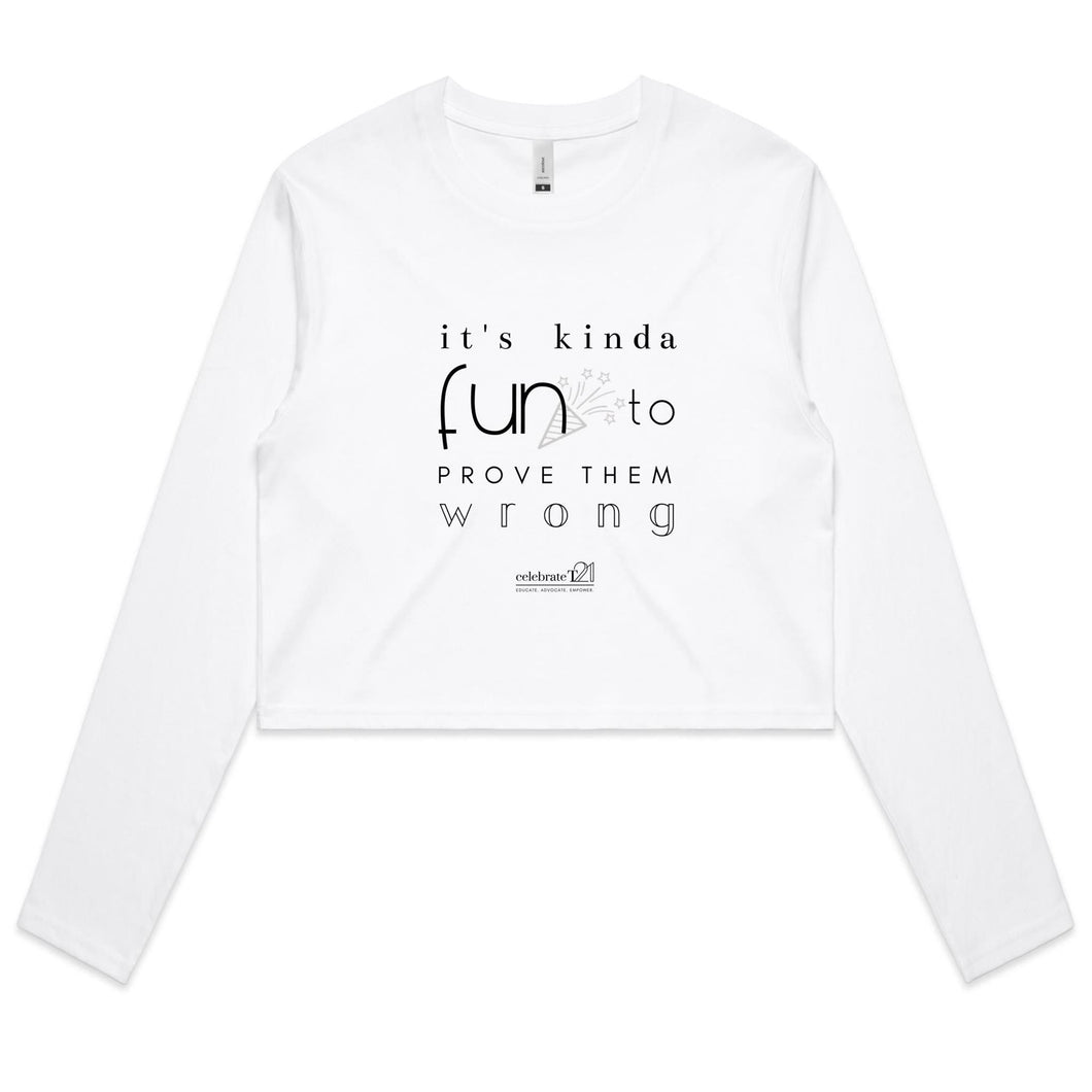 It’s Kinda Fun OCT21 -  AS Colour - Women's Long Sleeve Crop Tee