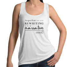 Load image into Gallery viewer, Rewriting The Narrative  BOOK RELEASE TEE 2021  AS Colour Tulip - Womens Singlet