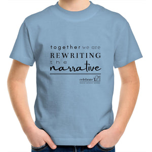 Rewriting The Narrative  BOOK RELEASE TEE 2021  AS Colour Kids Youth Crew T-Shirt