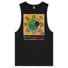 Load image into Gallery viewer, WDSD Harmony Day and Rock Your Socks - AS Colour Barnard - Mens Tank Top Tee