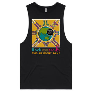 WDSD Harmony Day and Rock Your Socks - AS Colour Barnard - Mens Tank Top Tee