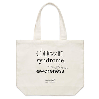Down Syndrome Acceptance BOOK RELEASE TEE - AS Colour - Shoulder Canvas Tote Bag