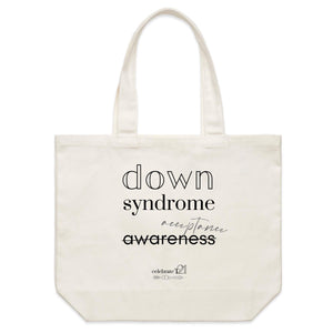 Down Syndrome Acceptance BOOK RELEASE TEE - AS Colour - Shoulder Canvas Tote Bag
