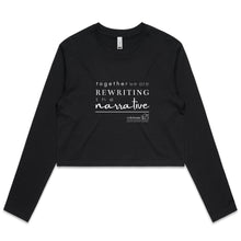 Load image into Gallery viewer, Rewriting The Narrative  BOOK RELEASE TEE 2021  AS Colour - Women&#39;s Long Sleeve Crop Tee